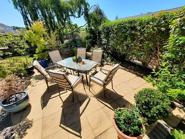 A view of our garden patio